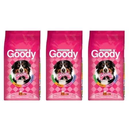 Goody Kuzu Etli ve Pirinç Aromalı Yetişkinler için Köpek Maması (15 KG)