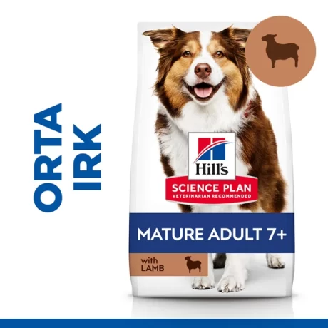 Hills Mature Adult +7 Orta Irk Kuzu Etli Yaşlı Köpek Maması