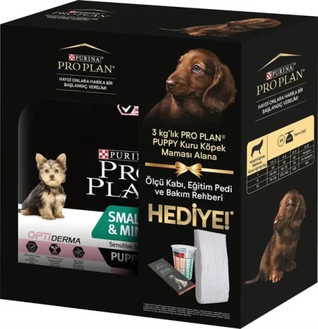 Pro Plan Puppy Somon Aromalı ve Hediyeli Küçük Irk Yavru Köpek Maması (Ölçü Kabı + Eğitim Pedi)