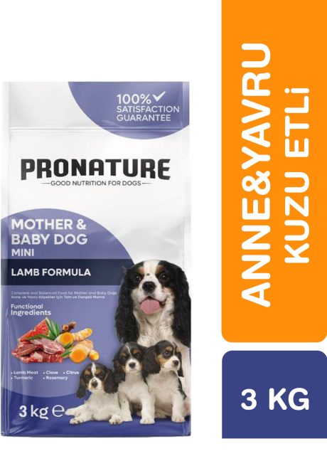 Pronature Kuzu Etli Anne ve Yavru (Mother & Baby Dog) Köpek Maması 3 KG