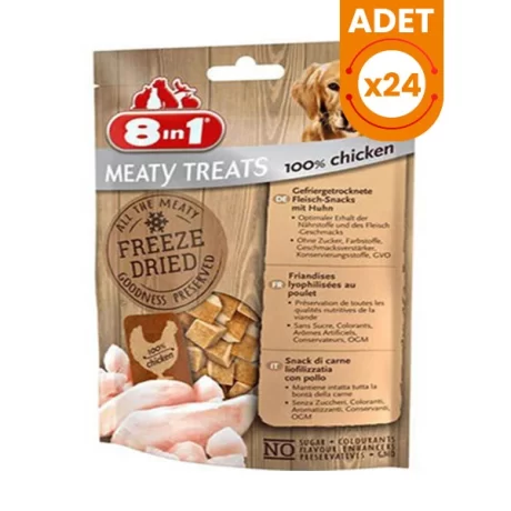 8 in 1 Freeze Dried Tahılsız Kurutulmuş Tavuklu 50 Gr Köpek Ödül Maması